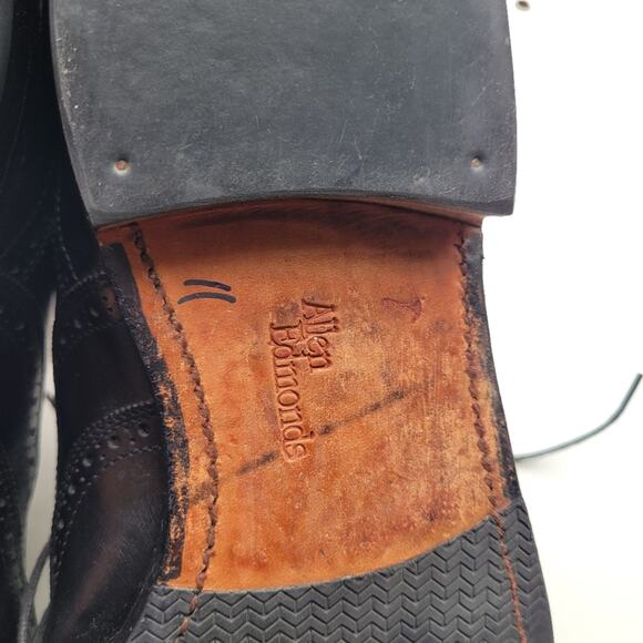Allen Edmonds Chester Full Brogue Wingtip Black Oxford Dress Shoes 12D 12 main image 8